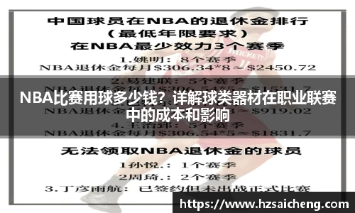 NBA比赛用球多少钱？详解球类器材在职业联赛中的成本和影响